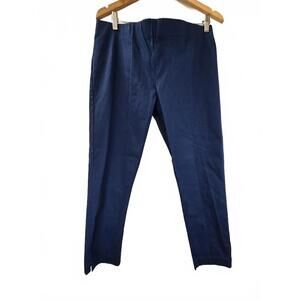 Mudpie Navy Blue Straight Leg Pants with Ankle Slits Size M